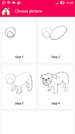 단계별로 개 단계를 그리는 방법 screenshot 5