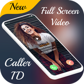 Full Screen Video Caller - True Caller ID أيقونة