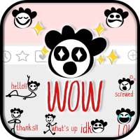 Pelekat Emoji Stick Figure Words on 9Apps