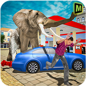 ikon gajah mengamuk kota