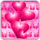 Pink Heart Crystal Keyboard icon