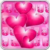 Pink Heart Crystal Keyboard