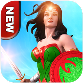 Grand Superhero Wonder Warrior Girl Fighter Game icon
