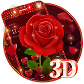 3D Red Rose Launcher icon