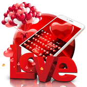 Red Love Keyboard Theme icon