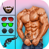Men Body Builder Photo Editor : SixPack tattoo App icon