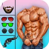 Men Body Builder Photo Editor : SixPack tattoo App on 9Apps