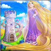 Princess 2 raiponce run with horse adventure icon