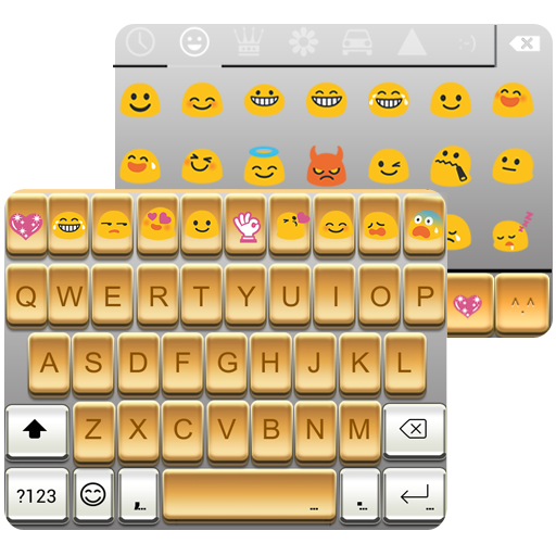Arabic Gold Emoji Keyboard أيقونة