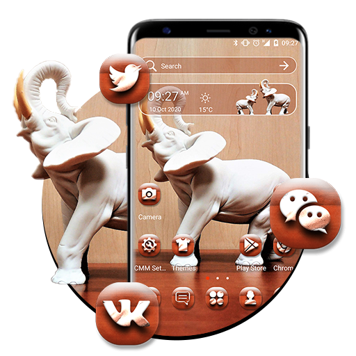 Cute Elephant Launcher Theme icon