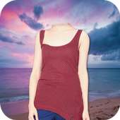 Girls Jeans Top Photo Suit Editor