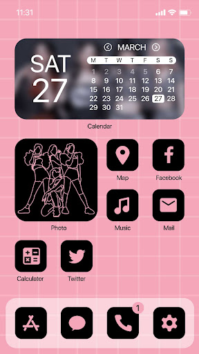 Wow Born Pink Theme, Icon Pack screenshot 1
