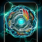 Neon beyblade games fidget spinner toys icon