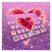 ikon Glitter Diamond Heart Keyboard