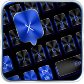 Black Blue Metal Keyboard icon