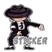 Sticker King Of Pop M.Jackson