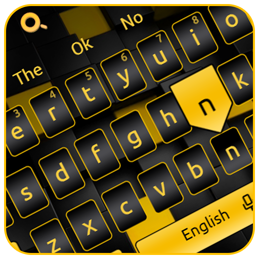 Black Yellow Cube Keyboard icon