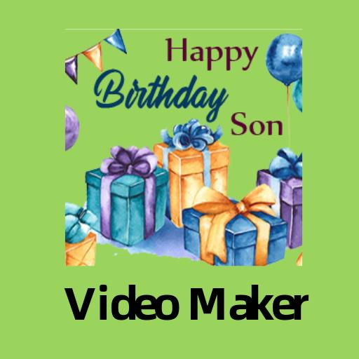 Birthday video maker for Son - with photo and song icon