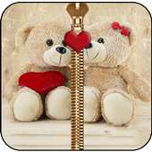 Cute Bear Zipper Lock Screen icon