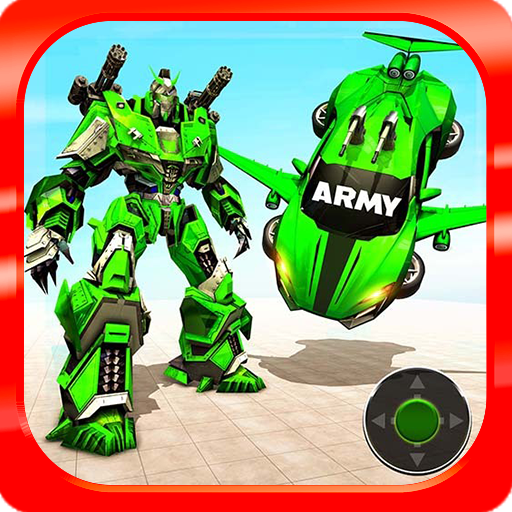 Flying Army Car Transform Robot Shooting Game أيقونة