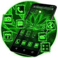 Neon Green Weed APUS Launcher Theme on 9Apps