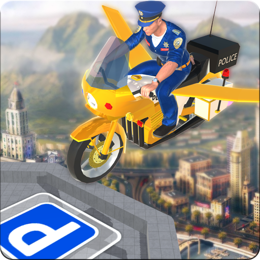 Flying Police Bike Rider Marshal : Rescue Mission icon