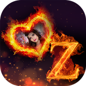 Fire Text Photo Frame Insta DP иконка