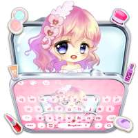 Makeup Cute Girl Keyboard on 9Apps