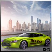 ikon Simulator Ekstrim Mengemudi Mobil Balap Demam