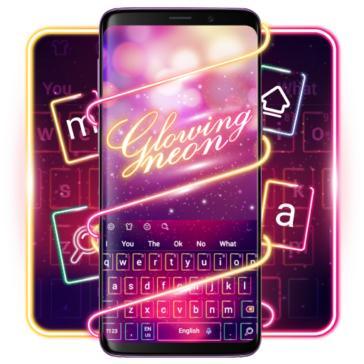 متوهجة النيون الموضوع أيقونة