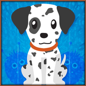 ikon Anjing melompati garis