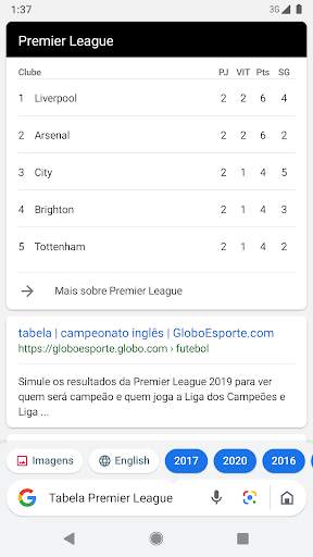 Google Go screenshot 2