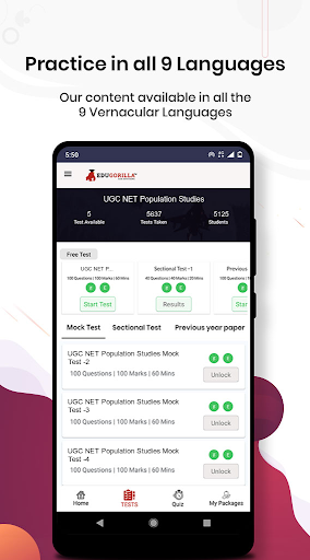 UGC NET Population Studies Mock Tests App screenshot 4