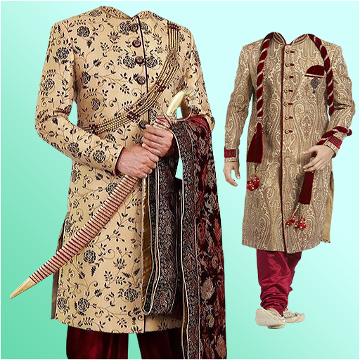Man Sherwani Photo Suit Studio Editor icon