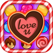 Valentine Candy Garden Match 3 icon