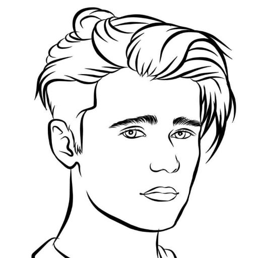 Face drawing step by step icon