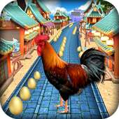 Angry Rooster Run - Animal Escape Subway Run