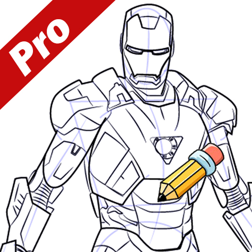 How to Draw Iron Superhero Man icon
