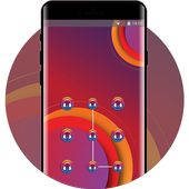 Lock theme for bright red jio phone wallpaper icon