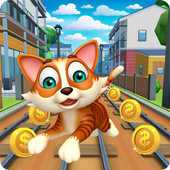 Subway Pet Talking Cat Run icon
