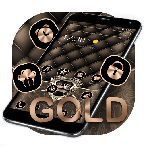 Gold Leather Crown Luxury Theme icon