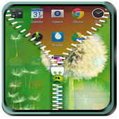 Flower Green Zip Lock Screen icon
