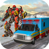 Real Robot 911 Ambulance Robot Transformation Game icon