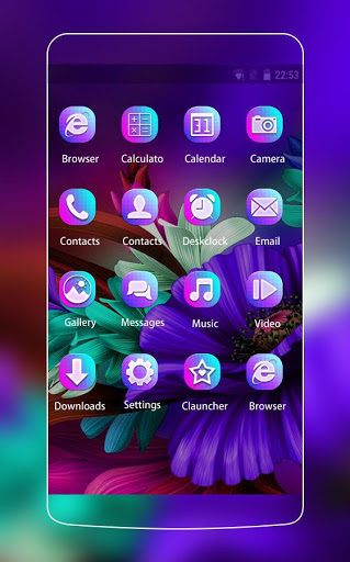 Lila Bloom: Flower launche sa Samsung S6 tema screenshot 2