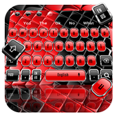 Glossy Red and Black Keyboard icon