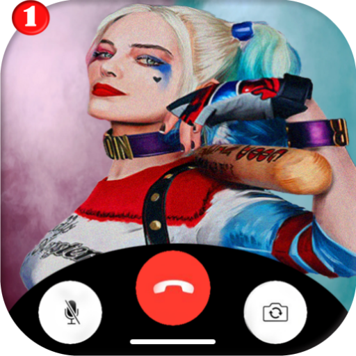 scary harly video call and chat simulation icon