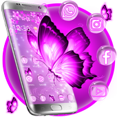 3D Neon Butterfly Kawaii Theme icon