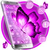3D Neon Butterfly Kawaii Theme