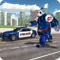 Panda robot simulator - police cop robot