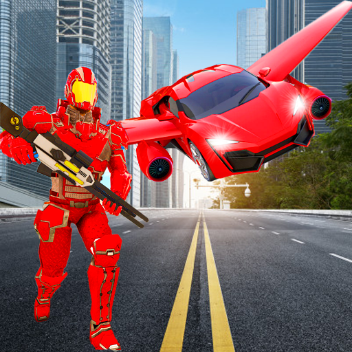 Flying Robot Car Transforming: Robot Superhero War icon